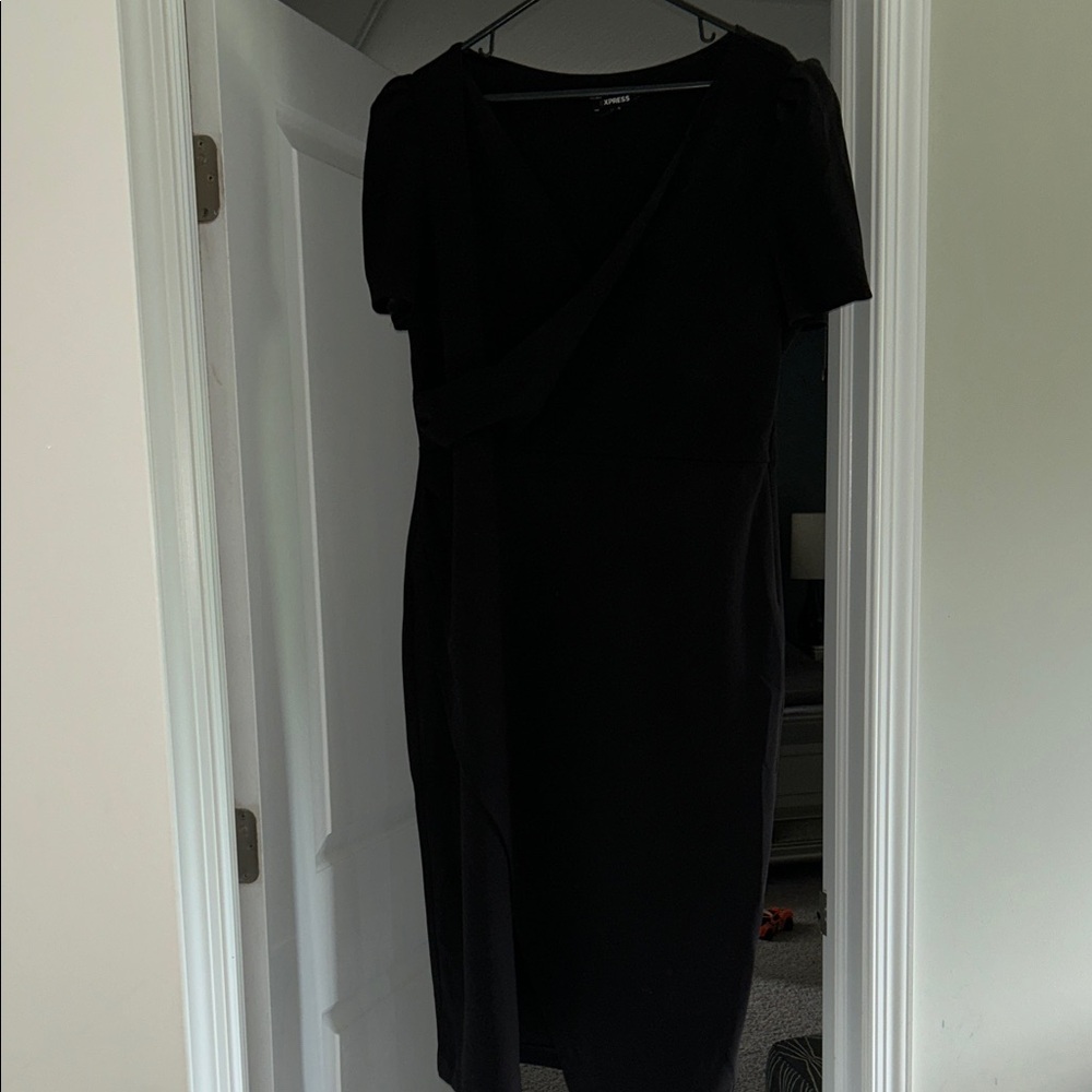 Express Asymmetrical Black Dress